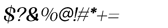 Gerbnio Didrak Oblique Font OTHER CHARS