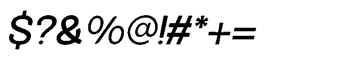 Gerbnio Oblique Font OTHER CHARS