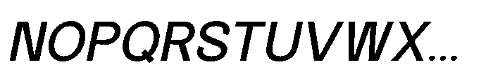 Gerbnio Oblique Font UPPERCASE