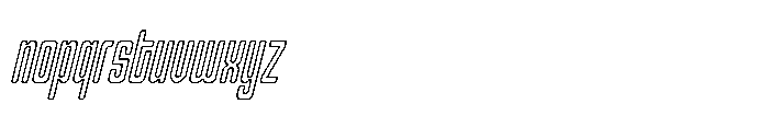 Gerebong Rough Gerebong Outline Italic Font LOWERCASE