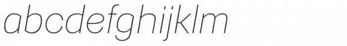 Gerlach Sans Thin Italic Font LOWERCASE