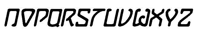 German Nouveau JNL German Nouveau Oblique JNL Regular Font LOWERCASE