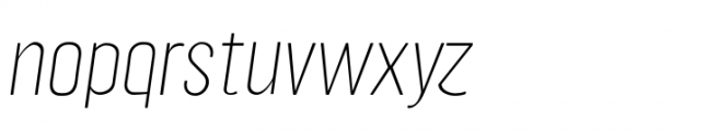 Gernsheim Extra Light Italic Font LOWERCASE