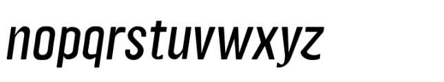 Gernsheim Medium Italic Font LOWERCASE
