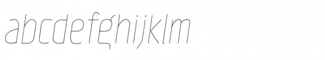 Gernsheim Thin Italic Font LOWERCASE