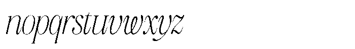 Geshing Extra Light Italic Font LOWERCASE