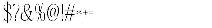 Geshing Extra Light Font OTHER CHARS