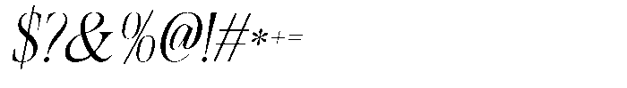 Geshing Italic Font OTHER CHARS