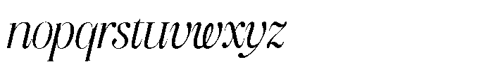 Geshing Italic Font LOWERCASE