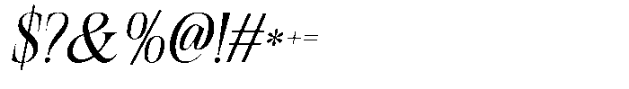 Geshing Medium Italic Font OTHER CHARS