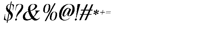 Geshing Semi Bold Italic Font OTHER CHARS