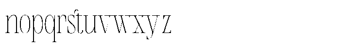 Geshing Thin Font LOWERCASE