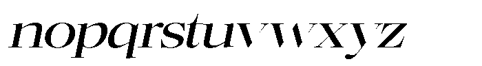 Gestalo Slanted Font LOWERCASE