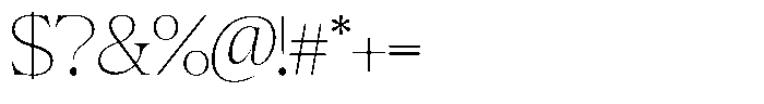 Gestalo Thin Font OTHER CHARS