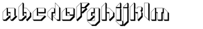 GetaRobo Open Extruded Font LOWERCASE