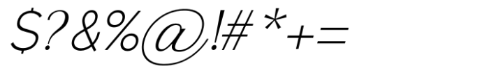 Gethalina Variable Italic Extra Light Font OTHER CHARS
