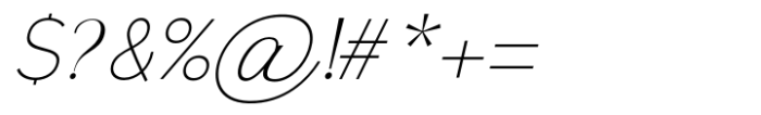 Gethalina Variable Italic Thin Font OTHER CHARS