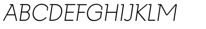 Getho Semi Sans Extra Light Italic Font UPPERCASE