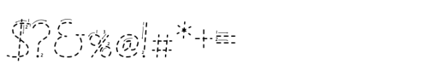 Getty Dubay Basic Dashed Arrows Font OTHER CHARS