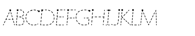 Getty Dubay Basic Dashed Dots Font UPPERCASE