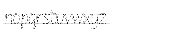Getty Dubay Basic Dashed Lines Arrows Font LOWERCASE