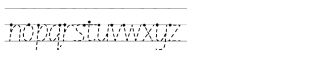 Getty Dubay Basic Dashed Lines Dots Font LOWERCASE