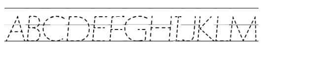 Getty Dubay Basic Dashed Lines Font UPPERCASE