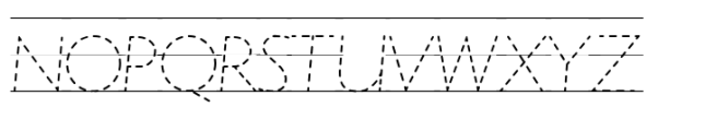 Getty Dubay Basic Dashed Lines Font UPPERCASE