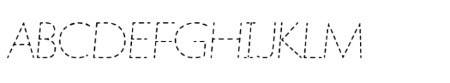 Getty Dubay Basic Dashed Font UPPERCASE