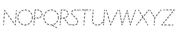 Getty Dubay Basic Dashed Font UPPERCASE