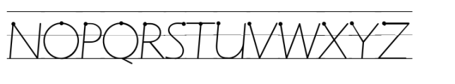 Getty Dubay Basic Lines Dots Font UPPERCASE