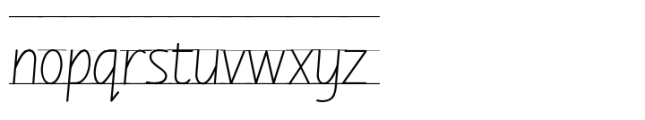 Getty Dubay Basic Lines Font LOWERCASE