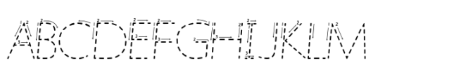 Getty Dubay Precursive Dashed Arrows Font UPPERCASE
