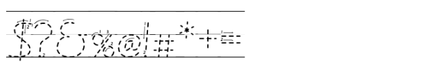 Getty Dubay Precursive Dashed Lines Arrows Font OTHER CHARS