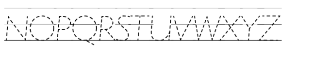 Getty Dubay Precursive Dashed Lines Font UPPERCASE