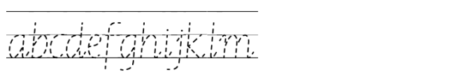 Getty Dubay Precursive Dashed Lines FONT