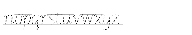 Getty Dubay Precursive Dashed Lines Font LOWERCASE