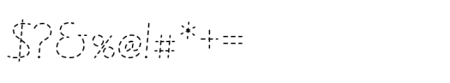 Getty Dubay Precursive Dashed Font OTHER CHARS