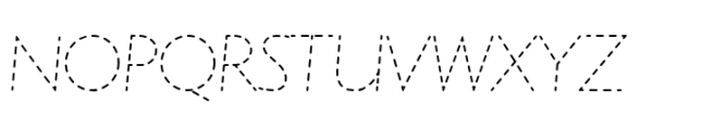 Getty Dubay Precursive Dashed Font UPPERCASE