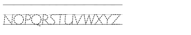 Getty Dubay Smallcaps Dashed Lines Font LOWERCASE