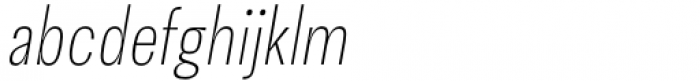 Gevher Condensed Thin Italic Font LOWERCASE