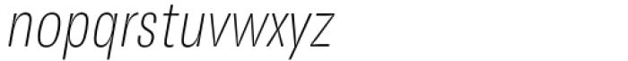 Gevher Condensed Thin Italic Font LOWERCASE