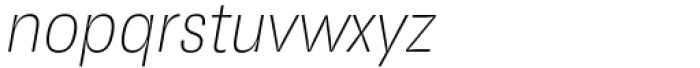 Gevher Narrow Thin Italic Font LOWERCASE