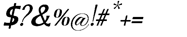 Geximo Slant Bold Font OTHER CHARS