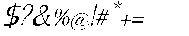 Geximo Slant Light Font OTHER CHARS