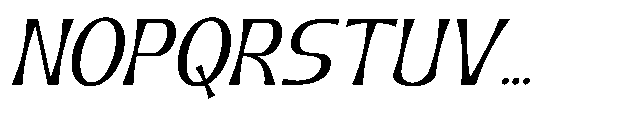 Geximo Slant Light Font LOWERCASE