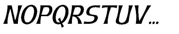 Geximo Slant Medium Font LOWERCASE