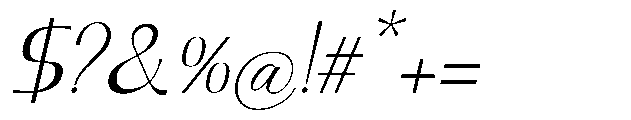 Geximo Slant Thin Font OTHER CHARS