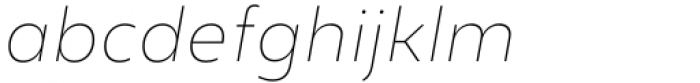 Gezart Thin Italic Font LOWERCASE