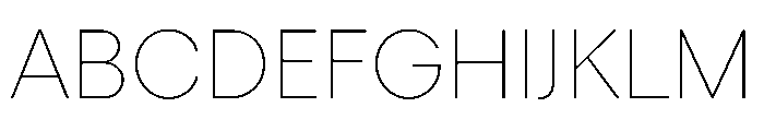 Gellix TRIAL Thin Instance Font UPPERCASE